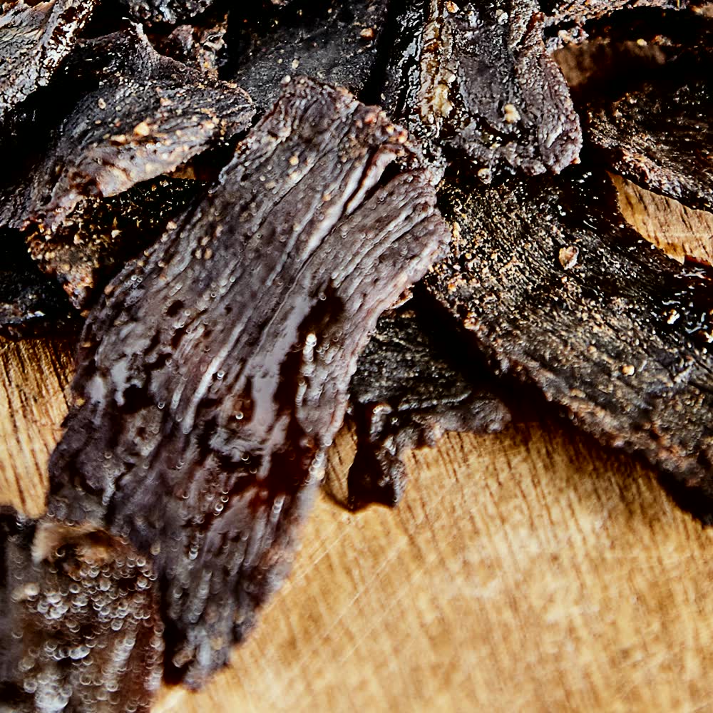 Cured meat on a wooden board
